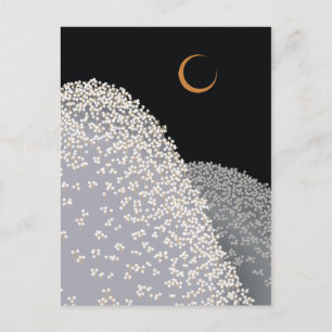 Carte Postale Flower Mountain Vintage Motif japonais