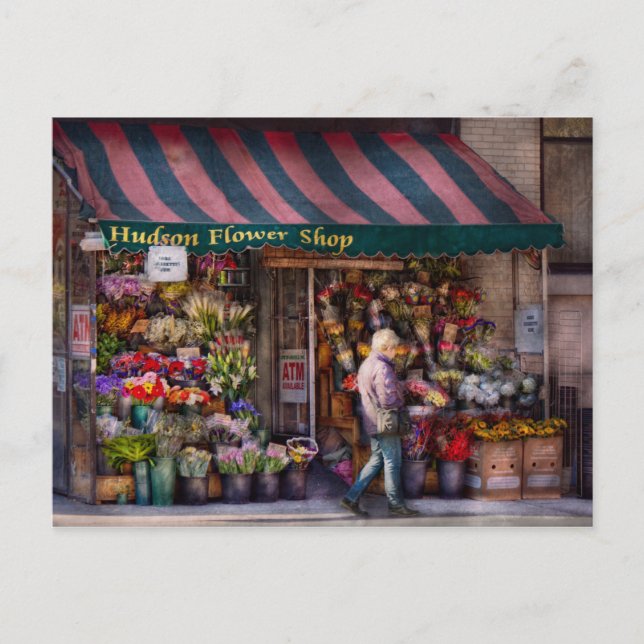 Carte Postale Flower Shop - NY - Chelsea - Hudson Flower Shop (Devant)
