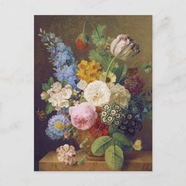 Carte Postale Flower Still Life by Jean Ulrich Tournier (Devant)