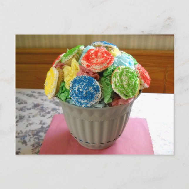 Carte Postale Flowerpot Cupcake (Devant)