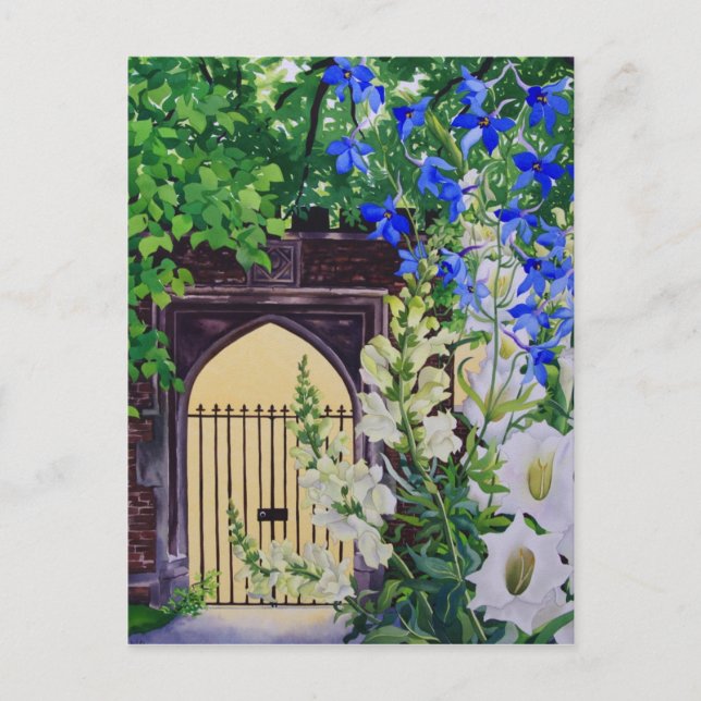 Carte Postale Flowers by a sunlit gateway 2008 (Devant)