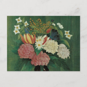 Carte Postale Flowers with Ivy by Henri Rousseau, Vintage Floral