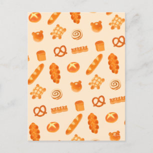 Carte Postale Fluffy Boulangerie Pain Variété Japonaise Style Sn