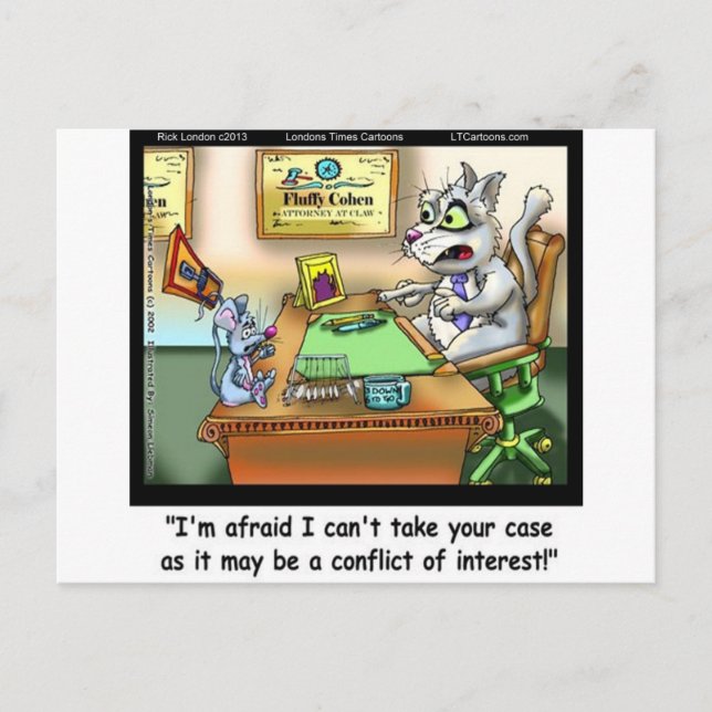 Carte Postale Fluffy Cohen Avocate @Griffe Chat Drôle & Avocat (Devant)