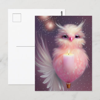 Carte Postale Fluffy Rose Baby Bird