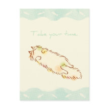 Fluffy Sleepy Cat Prenez votre temps