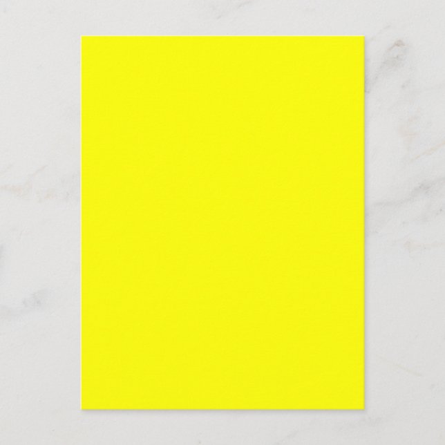 Carte Postale Fluo jaune pur plaisir à Customiser (Devant)
