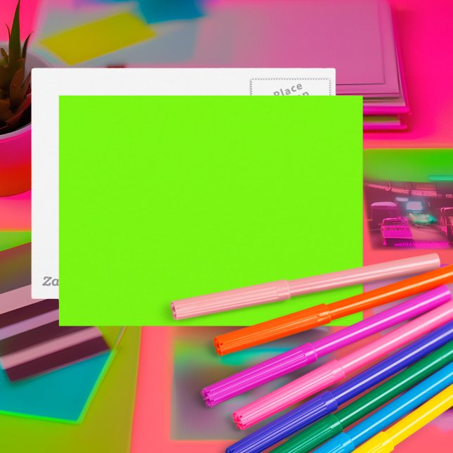 Carte Postale fluorescent vert (Créateur téléchargé)