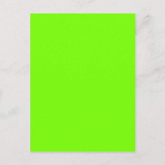 Carte Postale fluorescent vert (Devant)