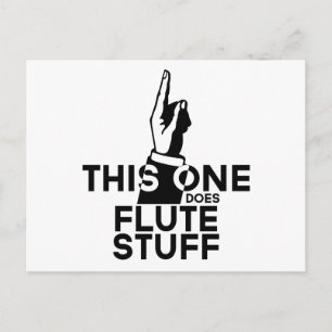 Carte Postale Flute Stuff - Drôle Flute Music