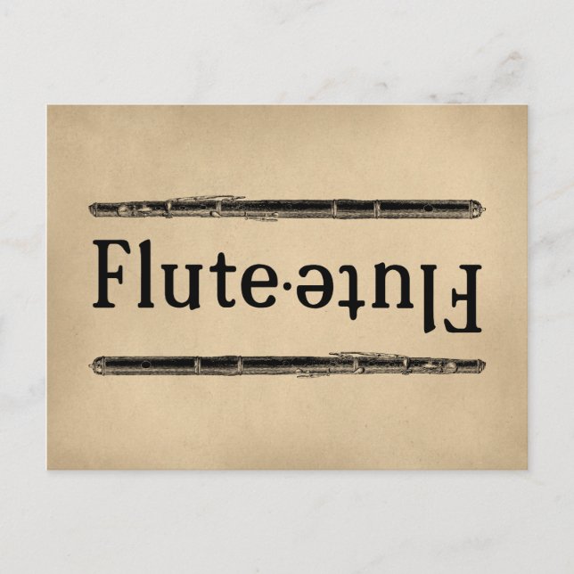 Carte Postale Flute Vintage (Devant)