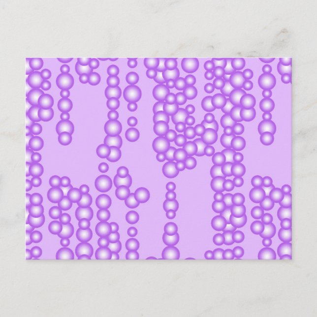 Carte Postale Flux de bulles, nuances de lavande (Devant)