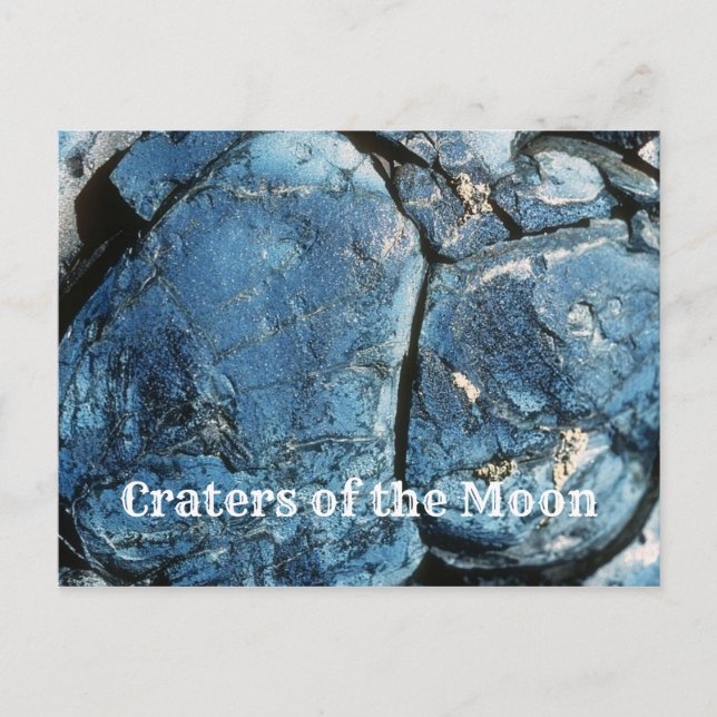 Carte Postale Flux de lave Dragon Bleu, Cratères de la Lune (Devant)