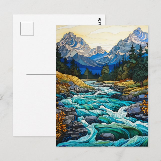 Carte Postale Flux de montagne (Devant / Derrière)