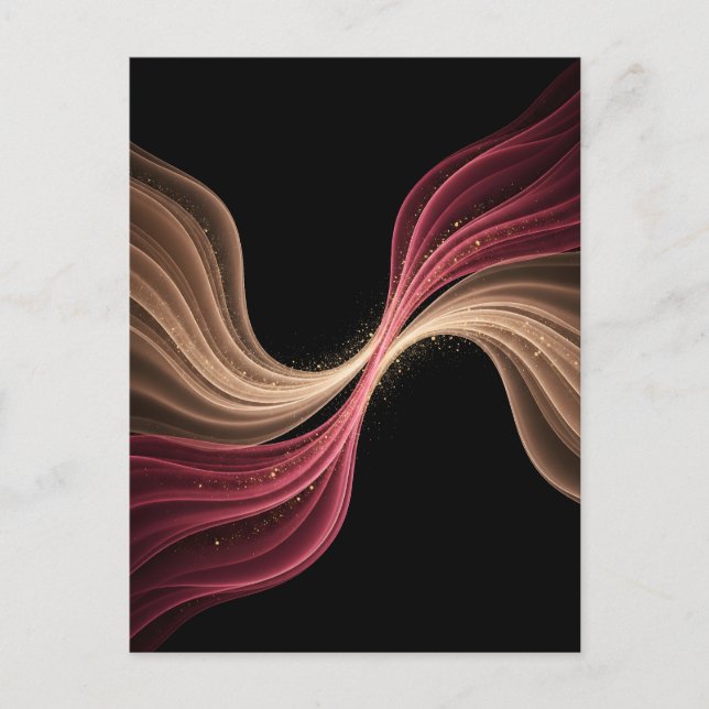 Carte Postale Flux Éternel d'Amour — Art Romantique Abstrait (Devant)