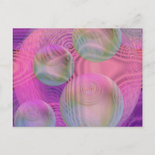 Carte Postale Flux intérieur III - Fuchsia & Violet Galaxie Abst