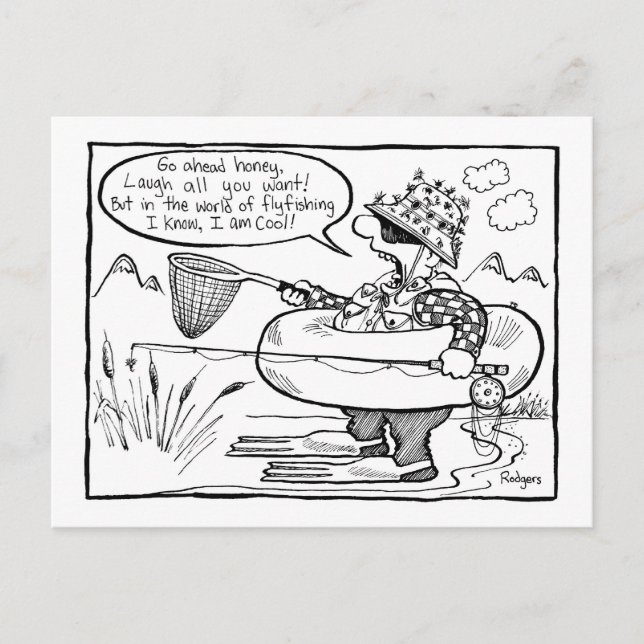 Carte Postale flyfishing cool (Devant)