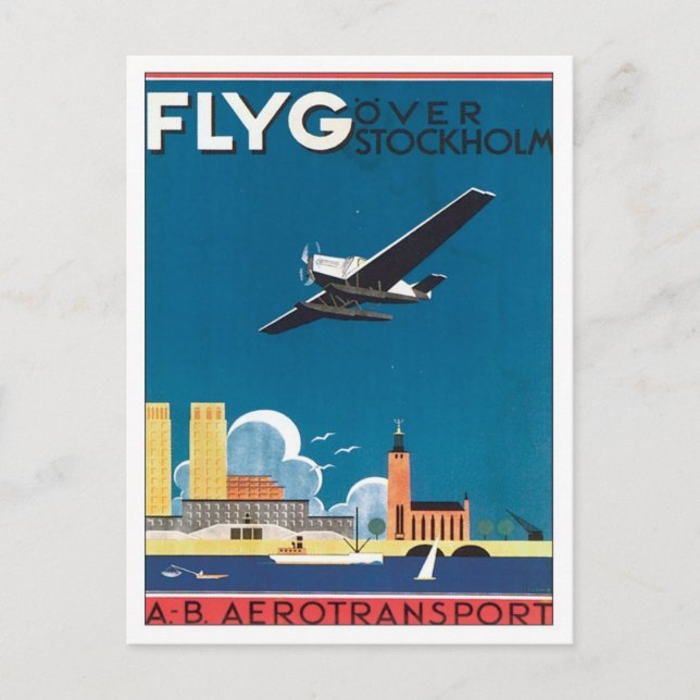 Carte Postale FLYG Stockholm Suède (Devant)