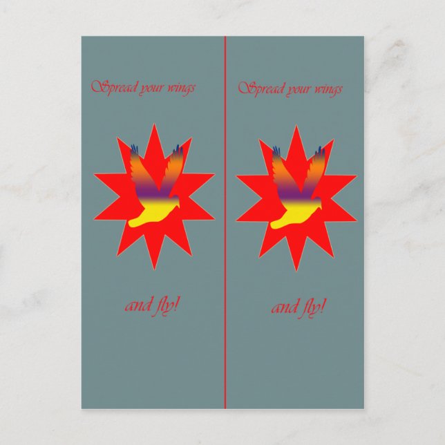 Carte Postale Flying Bird signet (Devant)