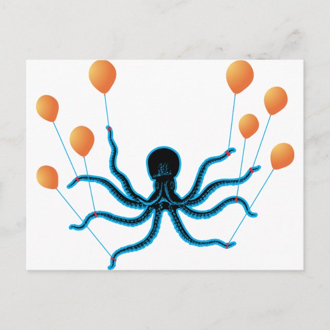Carte Postale Flying Octopus (Devant)