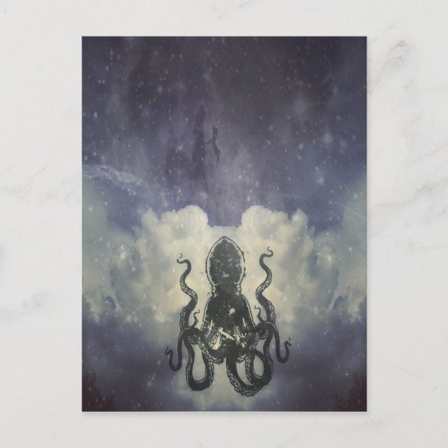Carte Postale Flying Octopus Card (Devant)