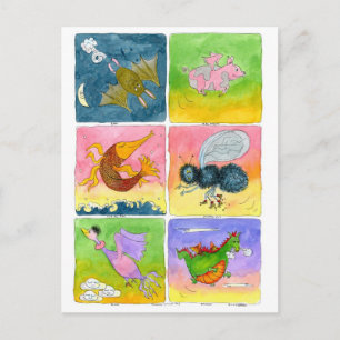 Carte Postale Flying Things...