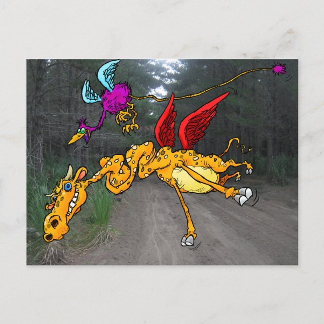 Carte Postale Flying Zoo. (Devant)