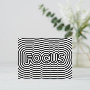 Carte Postale Focus illusion optique op art lignes blanches