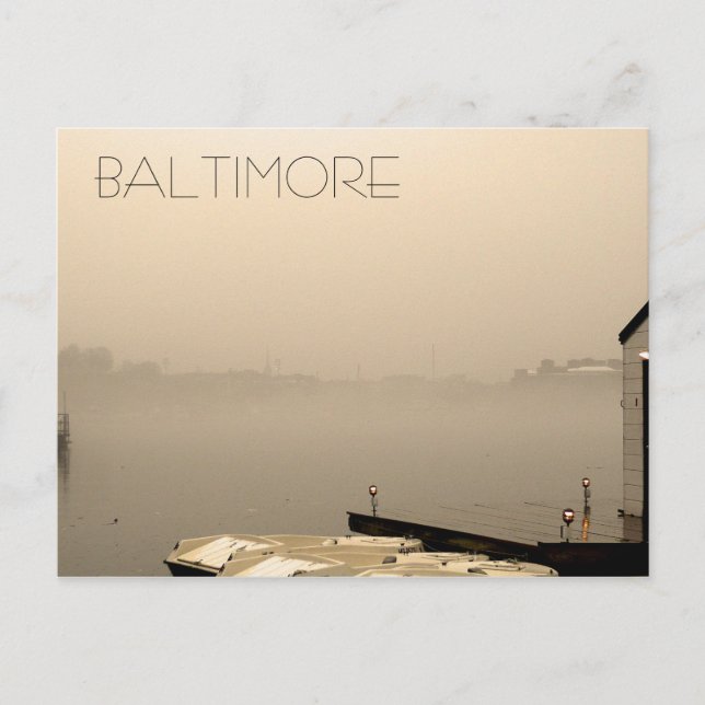 Carte Postale Foggy Baltimore (Devant)