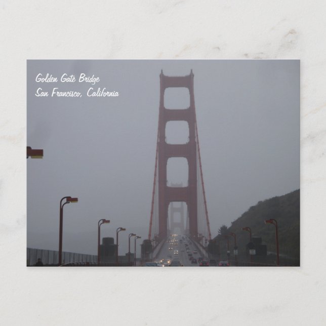 Carte Postale Foggy Golden Gate Bridge Postcard (Devant)