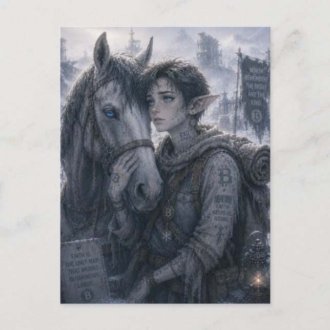 Carte Postale Foi / Soigneur de chevaux / Frontière nord (Devant)