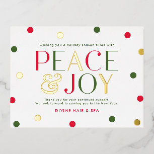 Carte postale FOIL Business Holiday de saison radi