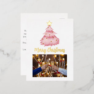 Carte postale Foil de Noël, carte postale Foil