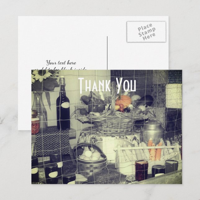 Carte Postale Foire des produits primés de la campagne Merci (Devant / Derrière)