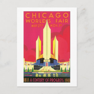 Carte Postale Foire mondiale de Chicago 1833-1933