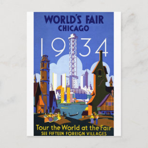 Carte Postale Foire mondiale de Chicago 1934
