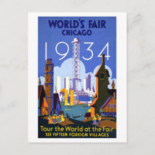 Carte Postale Foire mondiale de Chicago 1934