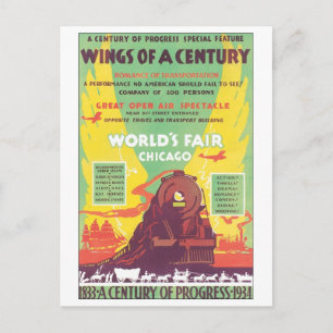 Carte Postale Foire mondiale de Chicago Wings of A Century