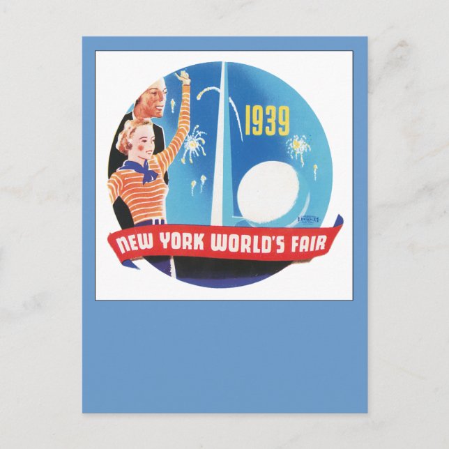 Carte Postale Foire mondiale de New York 1939 (Devant)
