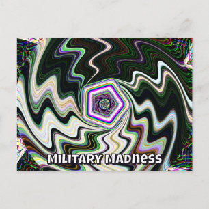 Carte Postale Folie Militaire (vous pouvez changer les mots)
