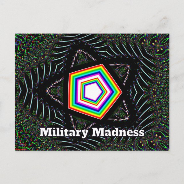 Carte Postale Folie Militaire (vous pouvez changer les mots) (Devant)