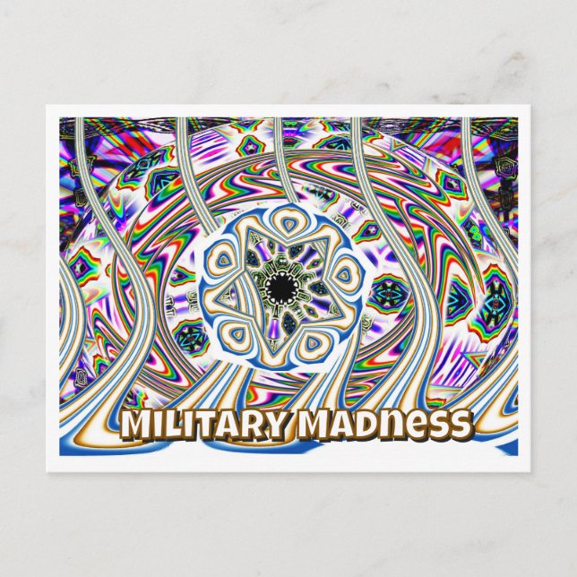 Carte Postale Folie Militaire (vous pouvez changer les mots) (Devant)