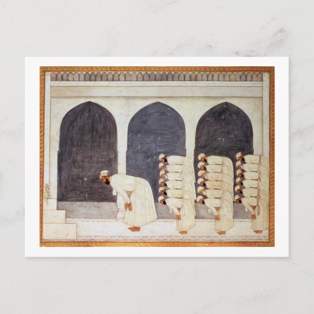 Carte Postale Folio.38a Un prince mogul dans une mosquée menant  (Devant)