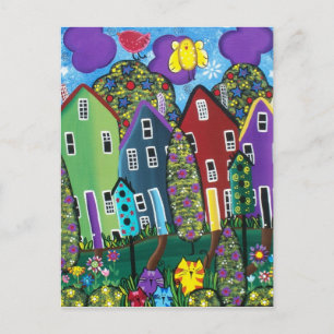 Carte Postale FOLK ART Bird Of Paradise BY LORI EVERETT postcard