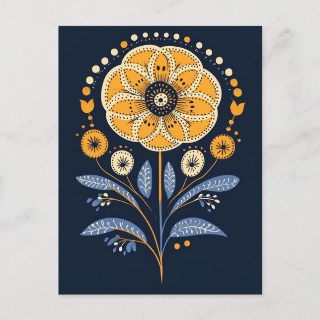 Carte Postale Folk Bloom #235 (Devant)