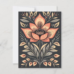 Carte Postale Folk Bloom #243