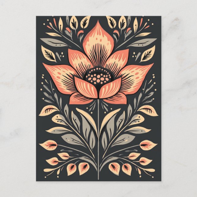 Carte Postale Folk Bloom #243 (Devant)