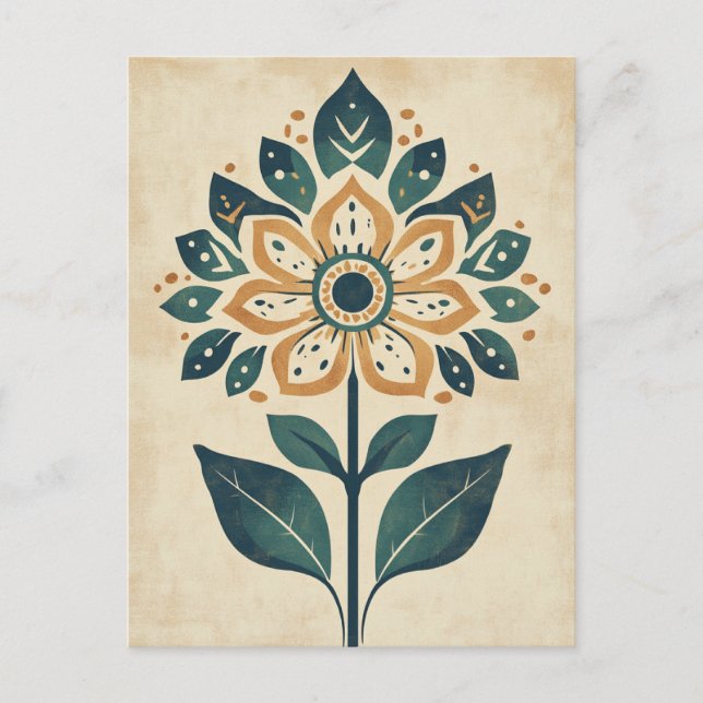 Carte Postale Folk Bloom #244 (Devant)