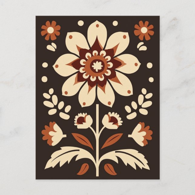 Carte Postale Folk Bloom #250 (Devant)