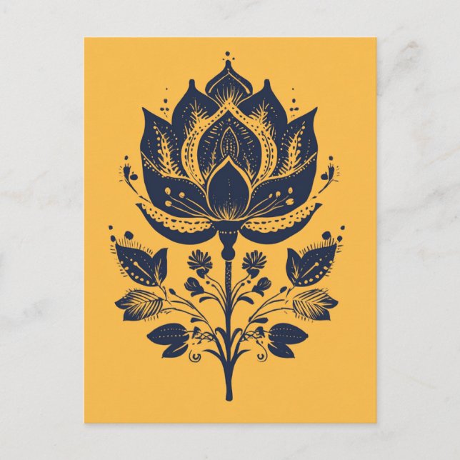 Carte Postale Folk Bloom #252 (Devant)